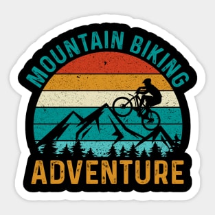 Mountain biker , outdoor camping, biking adventure , hiking, trekking, camping lover, vacation, holiday Sticker